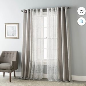 Grommet 4pc Curtain Panel Set Gray NWT 84”